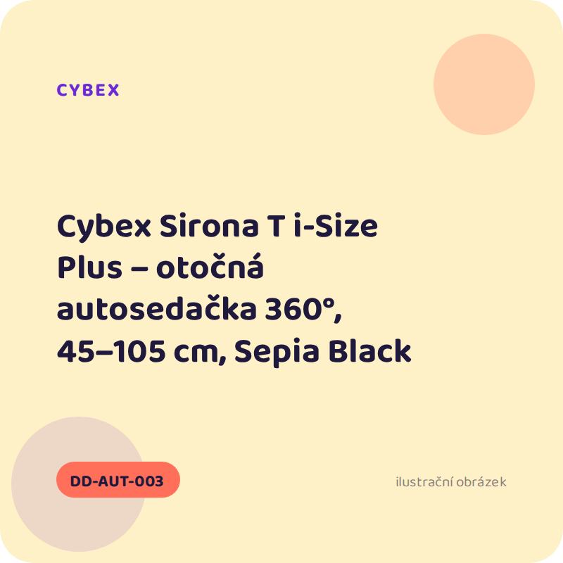 Cybex Sirona T i-Size Plus – otočná autosedačka 360°, 45–105 cm, Sepia Black