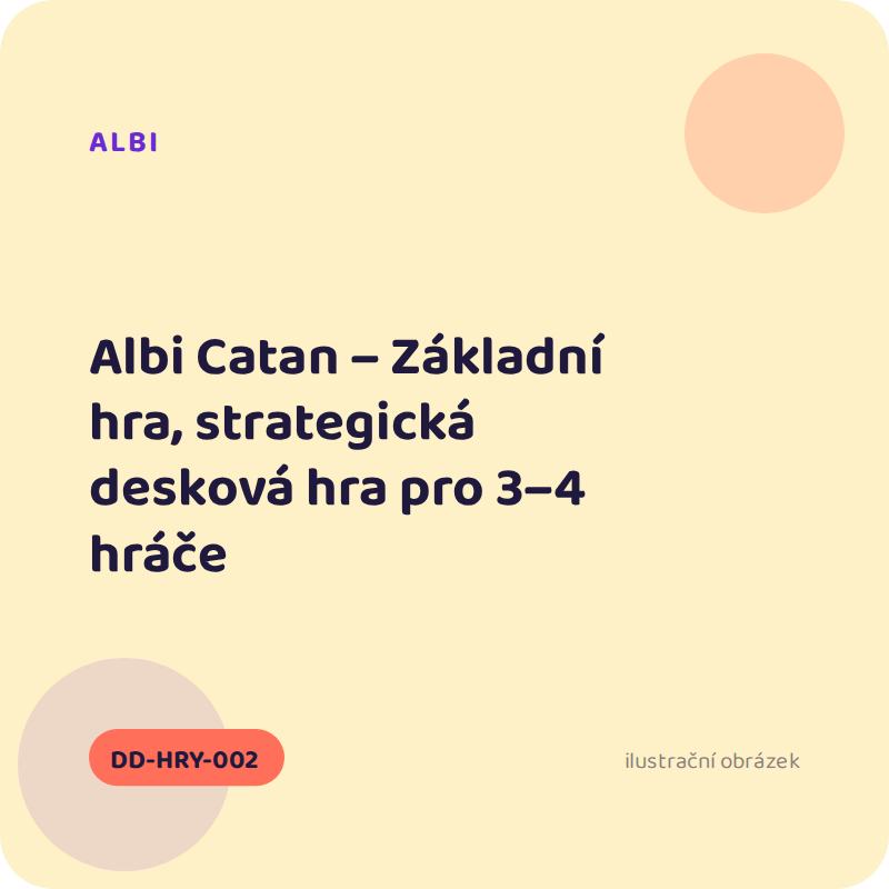 Albi Catan – Základní hra, strategická desková hra pro 3–4 hráče