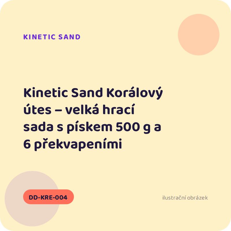 Kinetic Sand Korálový útes – velká hrací sada s pískem 500 g a 6 překvapeními