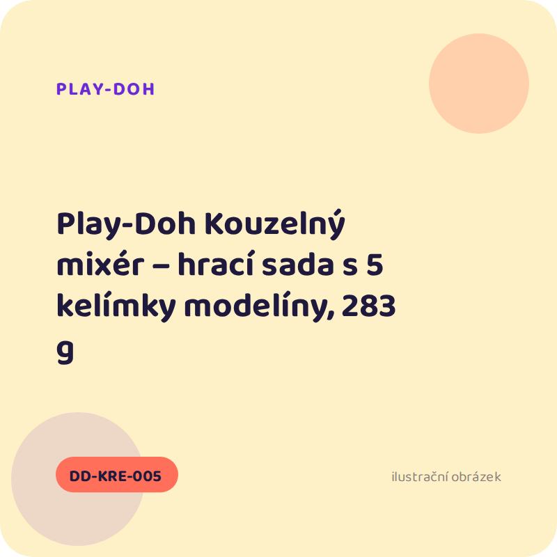Play-Doh Kouzelný mixér – hrací sada s 5 kelímky modelíny, 283 g