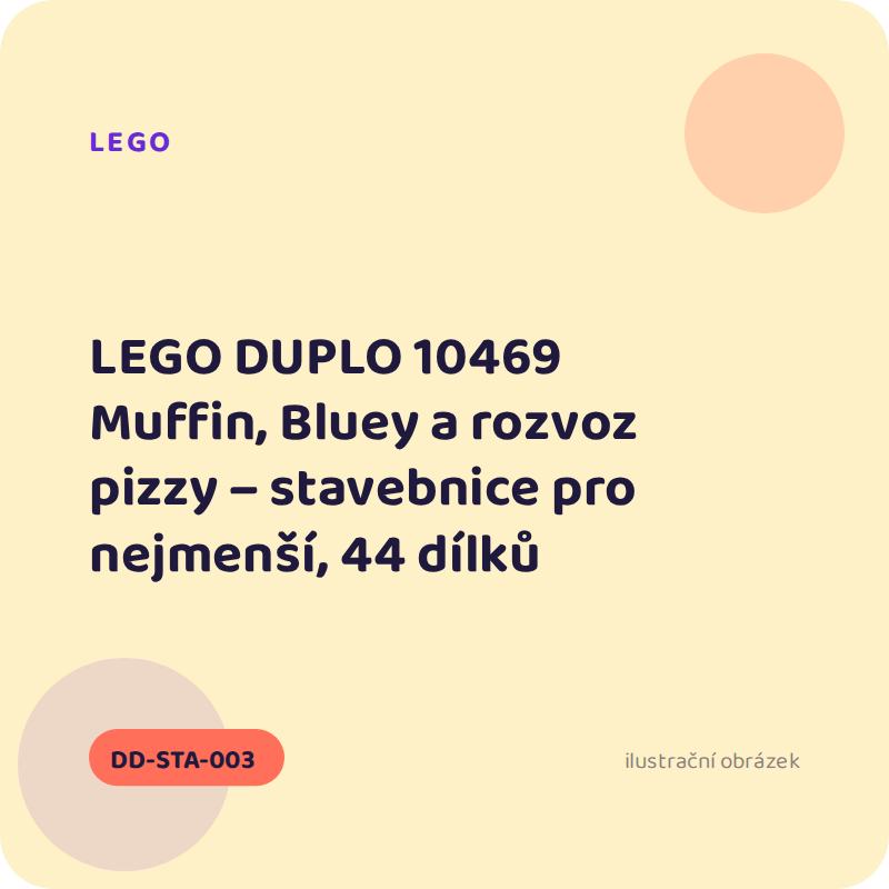 LEGO DUPLO 10469 Muffin, Bluey a rozvoz pizzy – stavebnice pro nejmenší, 44 dílků