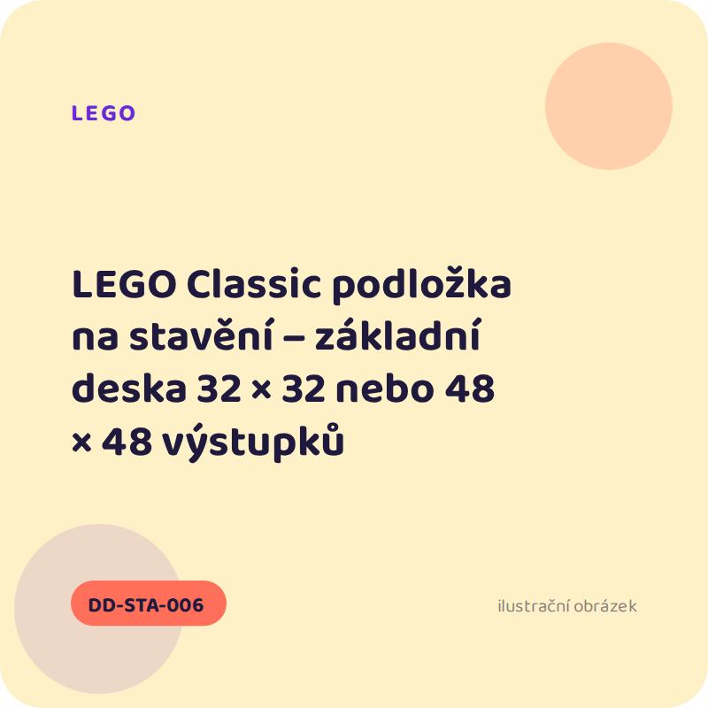 LEGO Classic podložka na stavění – základní deska 32 × 32 nebo 48 × 48 výstupků